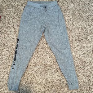 Mens Grey Under Armour Joggers M